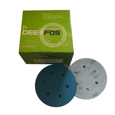 DEERFOS 6-Inch Sanding Discs - 10PCS Aluminum Oxide Sandpaper Sheets, Medium Grit