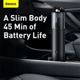 Baseus A3 High Power Car Vacuum Cleaner 15000 Pascals Pressure (CRXCQA3-0A) - Planet Car Care