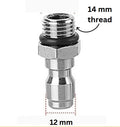 PCC D27 Brass QC Plug – 14mm Male Thread Quick Connect Adapter for Foam Cannon