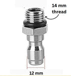 PCC D27 Brass QC Plug – 14mm Male Thread Quick Connect Adapter for Foam Cannon