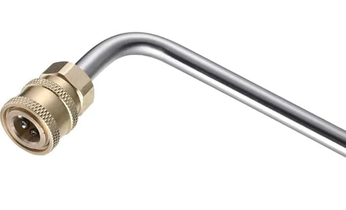 PCC D114 Pressure Washer Spray Wand Extension – 15" SS304 with 90° Bend, 5000 PSI | 1/4" Quick Connect