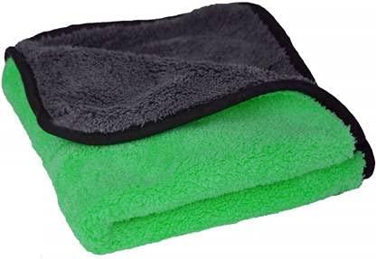 PCC Dual Sided Microfiber 600gsm, 40x40cm, Green & Grey - Planet Car Care