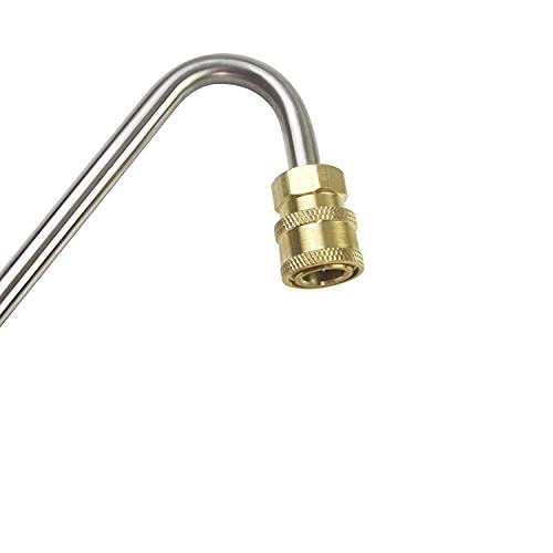 PCC D112 Pressure Washer Spray Wand Extension – 15" SS304 120° Bend Rod, 5000 PSI, with 1/4" Quick Connect