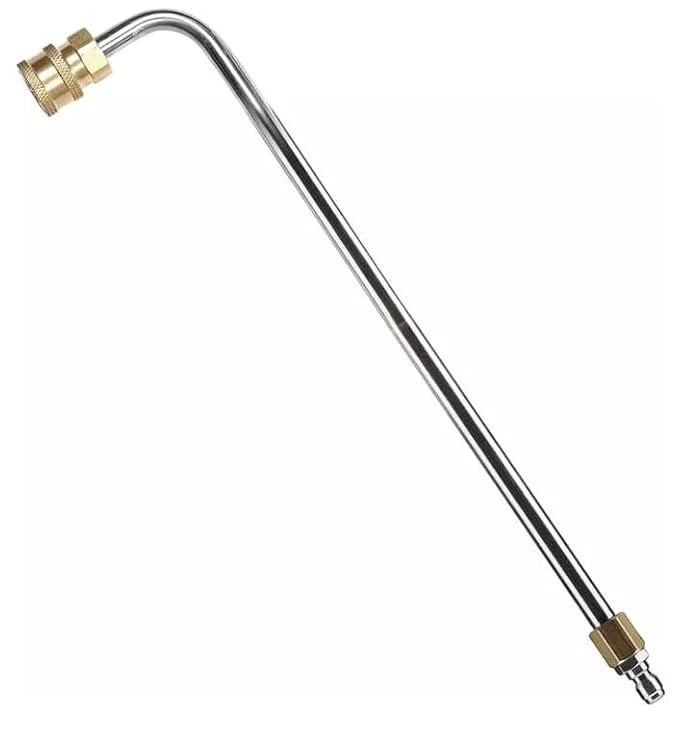 PCC D114 Pressure Washer Spray Wand Extension – 15" SS304 with 90° Bend, 5000 PSI | 1/4" Quick Connect
