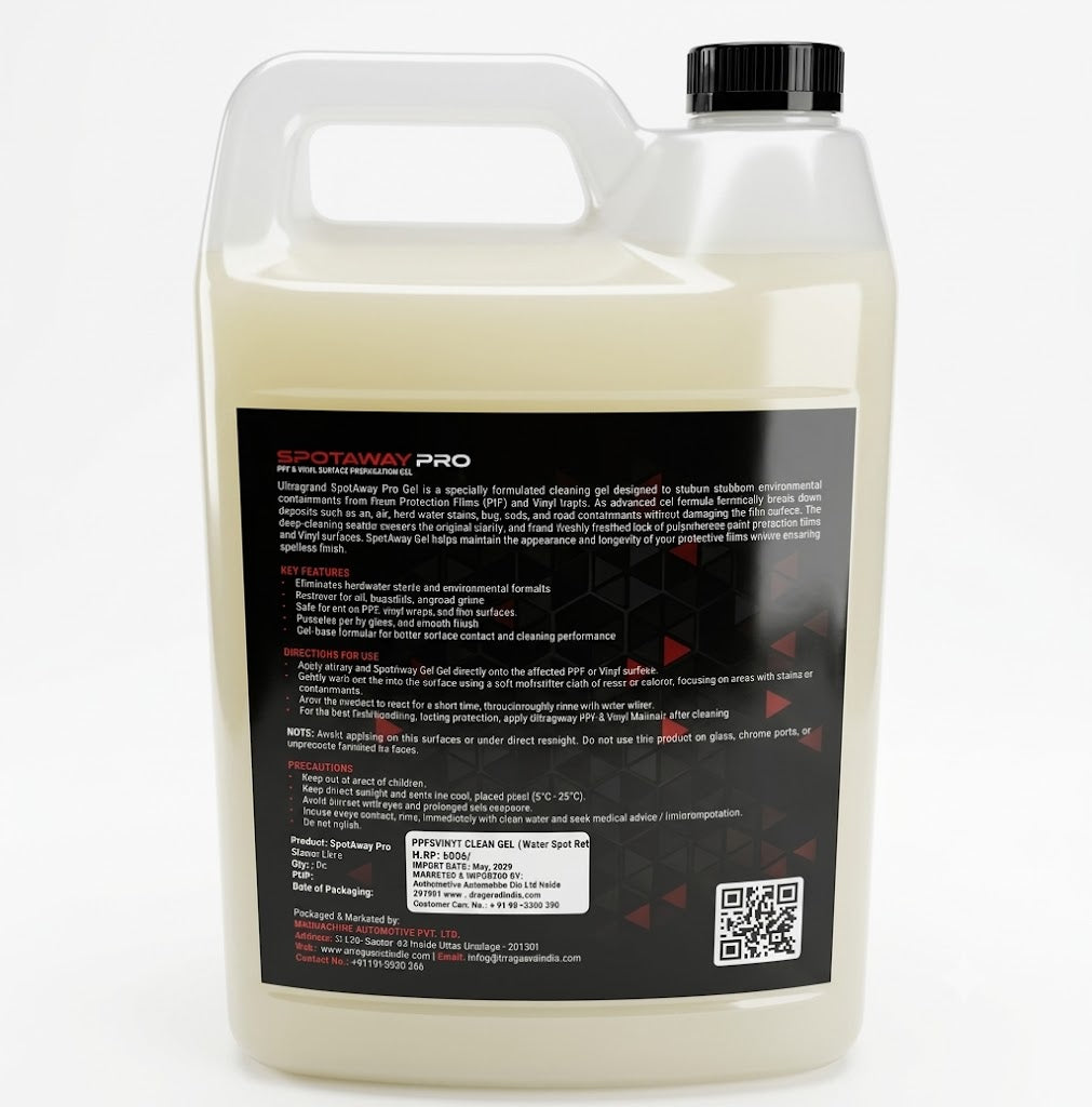 Ultraguard Spotaway Pro – PPF & Vinyl Surface Cleaning & Preparation Gel 4L