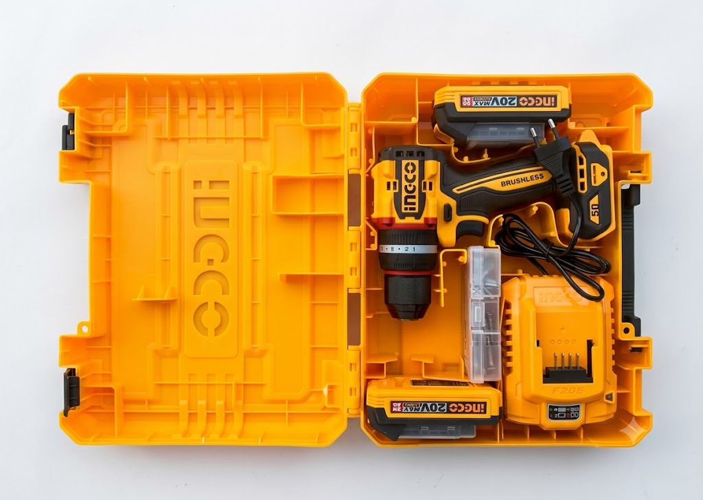 INGCO CDLI205062 Compact Brushless Cordless Drill 50N.m -20V | With Double Battery & Charger