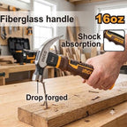 INGCO HCH81016 Heavy Duty Claw Hammer – Comfortable Non-Slip Handle 16oz/480g