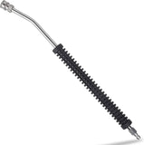 PCC Stainless Steel Pressure Washer Lance – 21” Bent Wand with Ergonomic Grip (1/4" Quick Connect)