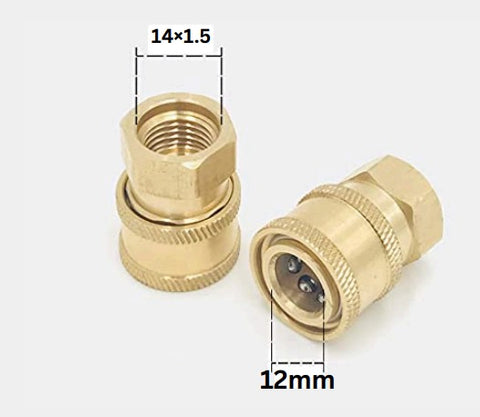 PCC D50 14mm Female to 1/4" Quick Connect Foam Lance Adapter For Pressure Washer Gun, Type 1