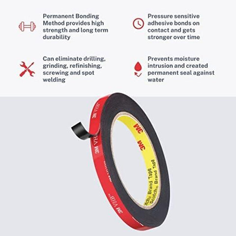 3M High Strength Bonding Tape With Primer 12mm x 5m Planet Car Care