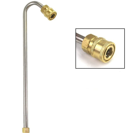PCC D56 Pressure Washer Spray Wand Extension – 120° Bend Rod, 16", 5000 PSI, QC Adapter, SS304