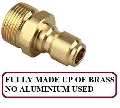 PCC D66 Brass M22/15 Thread to 3/8" Quick Connect Coupler Set – 15mm Hole | High-Pressure Washer Adapter Kit