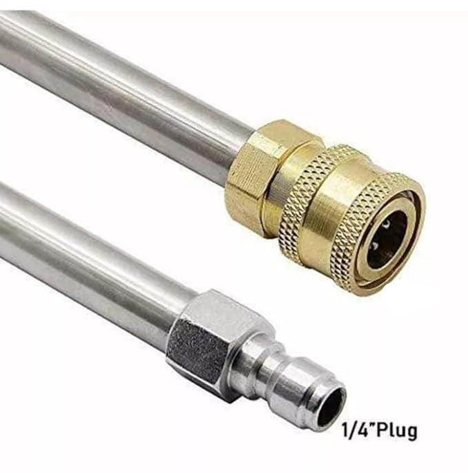 PCC D113 Car Washer Extension Rod – 15" SS304 | 1/4" Quick Connect