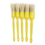 PCC Premium Bristle Detailing Brush Kit, Yellow, Set of 5 - Planet Car Care