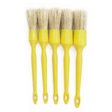 PCC Premium Bristle Detailing Brush Kit, Yellow, Set of 5 - Planet Car Care