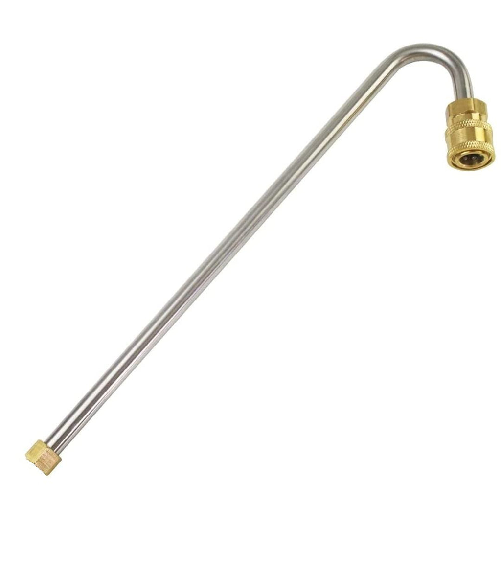 PCC D112 Pressure Washer Spray Wand Extension – 15" SS304 120° Bend Rod, 5000 PSI, with 1/4" Quick Connect