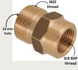PCC D20 M22/15mm Male Screw Adapter x 3/8" BSPF – Pressure Washer Connector