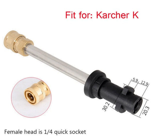 PCC D108 Foam Lance Extension Adapter for Karcher Pressure Washer Gun | 1/4" Quick Connect