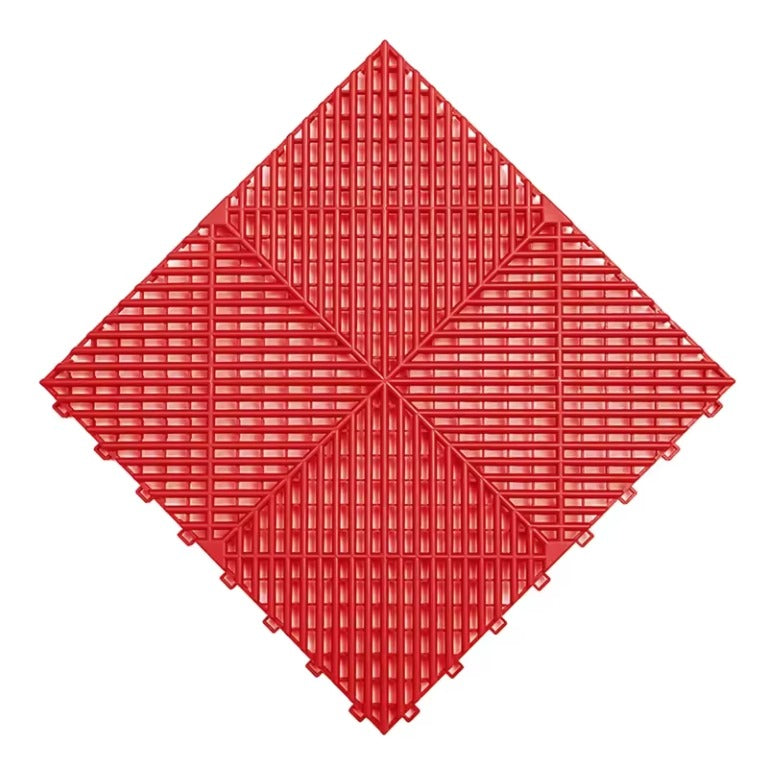 PCC Vented Garage Floor Tiles – 40×40cm, 18mm PP Interlocking Tiles
