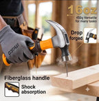 INGCO HCH81016 Heavy Duty Claw Hammer – Comfortable Non-Slip Handle 16oz/480g