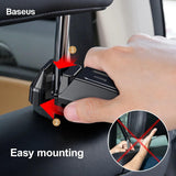 Baseus Backseat Vehicle Holder Car Hanger Phone Holder 4.0”-6.5” For The Headrest Black (SUHZ-A01) - Planet Car Care