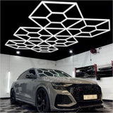 PCC Matrix 6 Hexagon Light – 16x9ft (Car Detailing Studio Setup) (With Hanging Wire Suspension Kit Included)