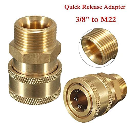 PCC D61 M22/15 Male to 3/8 Quick Connect Adapter For Pressure Washer Hose
