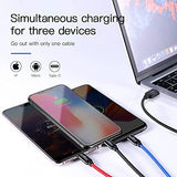 Baseus 3-in-1 USB Cable iphone/Micro USB/Type-C with Nylon Braid 3.5A, 30cm