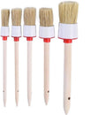 PCC Detailing Brush Synthetic Hair,Wooden Set Of 5 - Planet Car Care