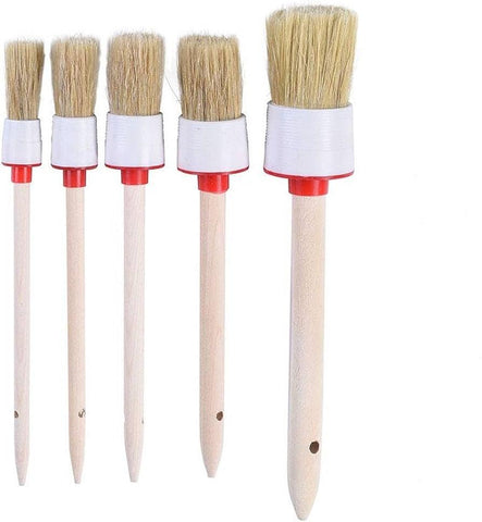 PCC Detailing Brush Synthetic Hair,Wooden Set Of 5