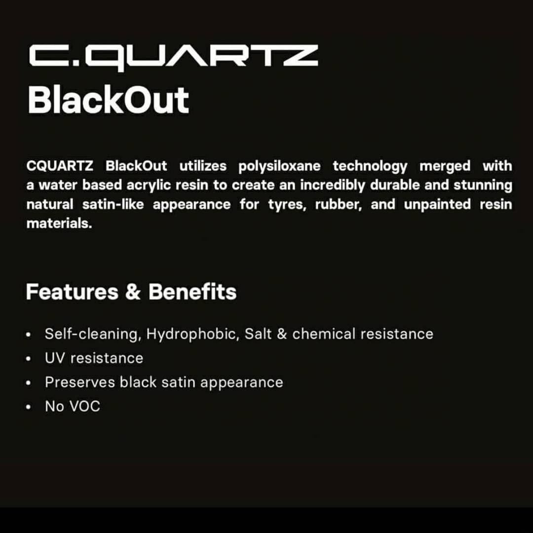 CarPro Cquartz BlackOut Tire & Rubber Coating, 50ml - Planet Car Care