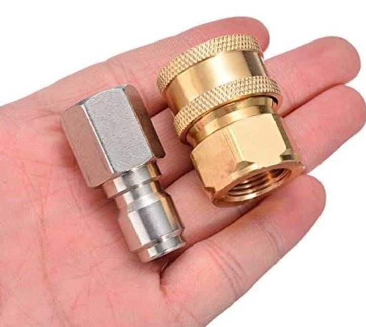 PCC D71 3/8" Male Female Quick Connector – Pressure Washer Gun & Hose Adapter