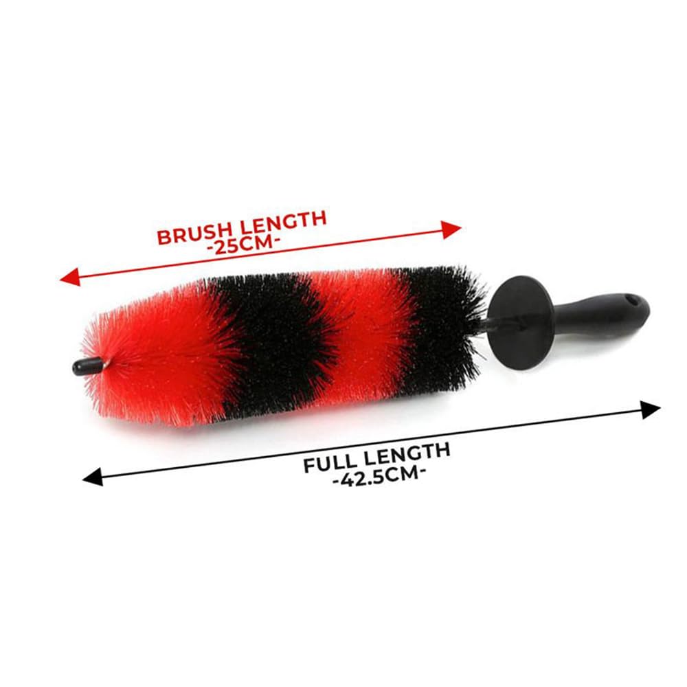 PCC Long Handle Alloy Wheel Brush, Dia 4"