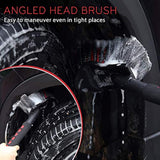 PCC Wheel & Tire Long Handle Brush – Scratch-Free, Heavy Duty Cleaning Tool