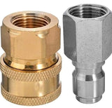 PCC D14 3/8" Male Female Quick Connector – Pressure Washer Gun & Hose Adapter