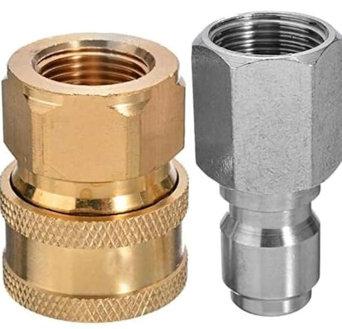 PCC D14 3/8" Male Female Quick Connector – Pressure Washer Gun & Hose Adapter