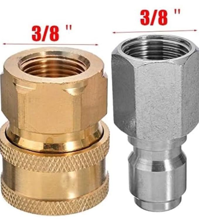 PCC D71 3/8" Male Female Quick Connector – Pressure Washer Gun & Hose Adapter