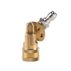 PCC D47 Quick Connect Pivoting Coupler – 3 Rotating Angles, 90° Range, 1/4" Quick Connect