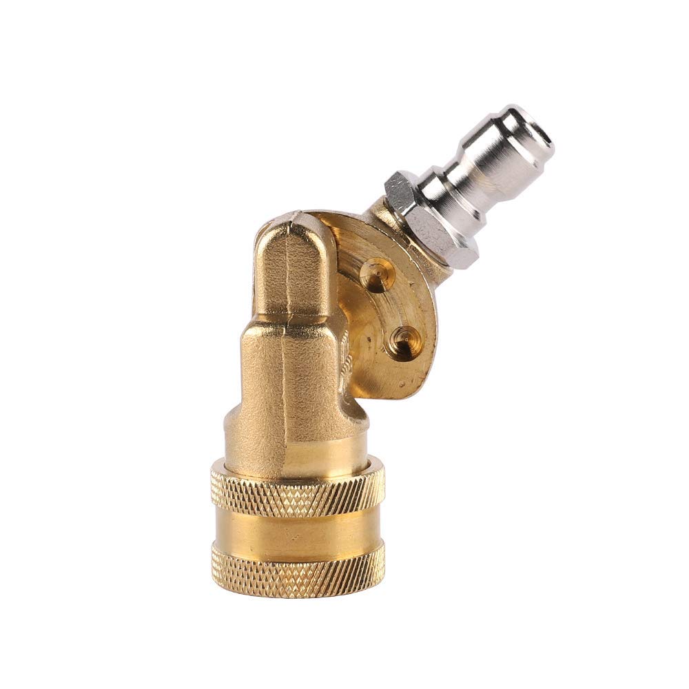PCC D47 Quick Connect Pivoting Coupler – 3 Rotating Angles, 90° Range, 1/4" Quick Connect