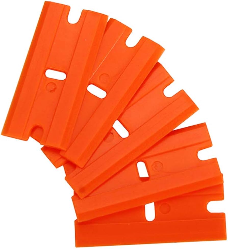 PCC Spare Blade for Sticker & Glue Remover Scraper, Plastic, Set Of 5