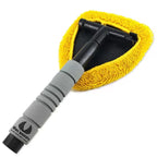 PCC Microfiber Car Windshield Cleaning Tool – Triangular Glass Wand with Foam Grip