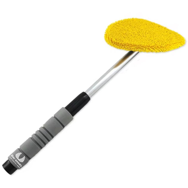 PCC Microfiber Car Windshield Cleaning Tool – Triangular Glass Wand with Foam Grip
