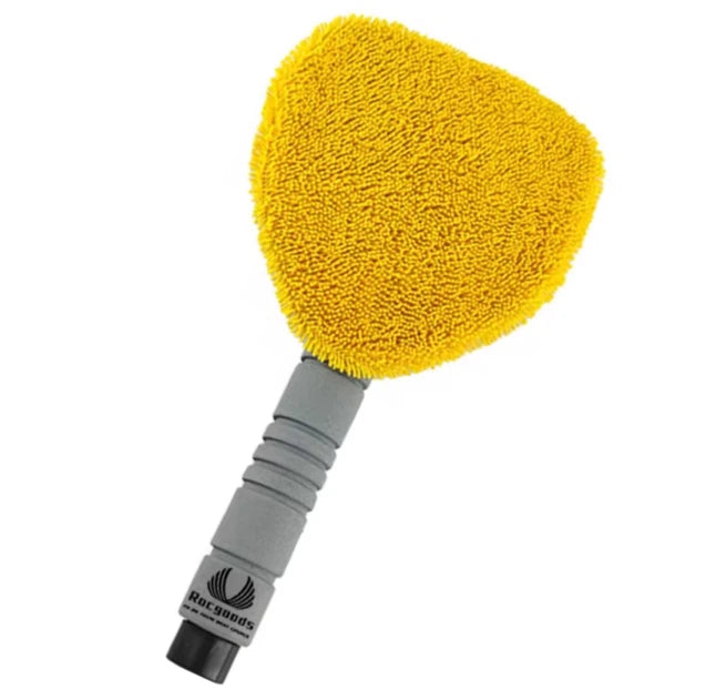 PCC Microfiber Car Windshield Cleaning Tool – Triangular Glass Wand with Foam Grip
