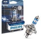 Philips H4 RacingVision GT200 Halogen Headlight Bulb 60/55W 12V | Up to 200% Brighter | 3600K