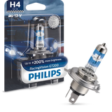 Philips H4 RacingVision GT200 Halogen Headlight Bulb 60/55W 12V | Up to 200% Brighter | 3600K