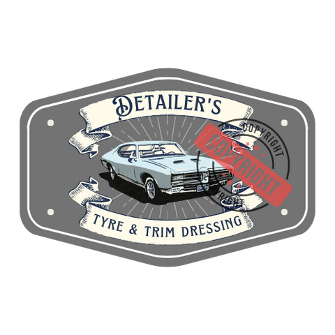 PCC Laminated Spray Bottle Vinyl Sticker, Tyre and Trim Dressing, Set of 4