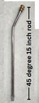 PCC D115 Pressure Washer Spray Wand Extension – 15" SS304 with 45° Bend, 5000 PSI | 1/4" Quick Connect