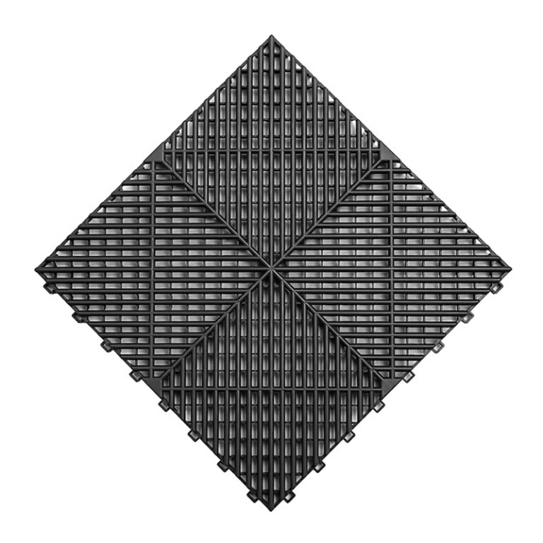 PCC Vented Garage Floor Tiles – 40×40cm, 18mm PP Interlocking Tiles