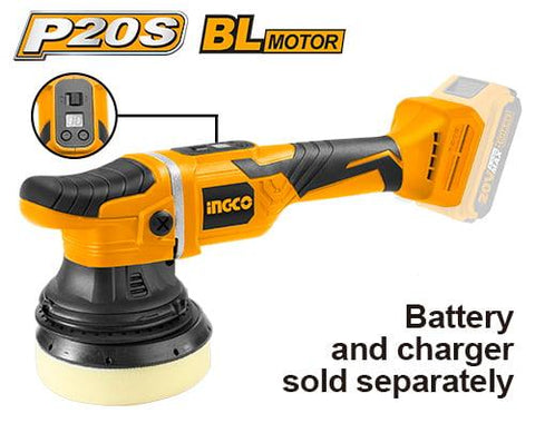 INGCO APLI2002 Cordless Li-Ion DA Polisher 20V - Battery & Charger Not Included