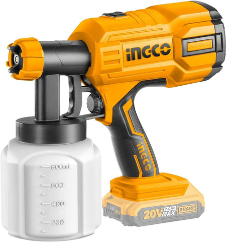 INGCO CSGLI2001 Cordless Li-Ion Spray Gun 20V - Battery & Charger Not Included - Planet Car Care
